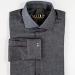 Micro Dotted Black Shirt