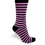 Black and Pink Striped Socks