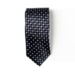 Black with Criss Cross White Diamonds Tie