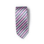 Pink and Slive Stripe Tie
