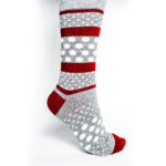 Snowball Grey and Burgundy Socks