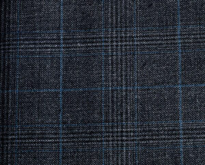 Blue Patterned Charcoal Grey