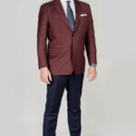 Burgundy Patterned Sports Jacket