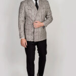 Double Breasted 2 Toned Beige Sports Jacket