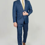 Midnight Blue Window Pane Suit
