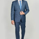 Shark Skin Blue Merino Suit