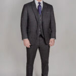 Charcoal Tweed with Red Window Pane Suit