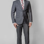 Patterned Gunmetal Grey Suit