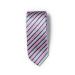 Pink and Silver Stripe Tie - Pink, Silver, Striped