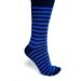 Two Toned Striped Blue Socks - Blue, Striped